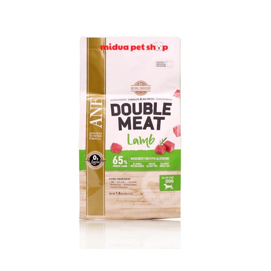 1.4kg Thức ăn gấp đôi thịt cho chó vị cừu ANF - Double Meat