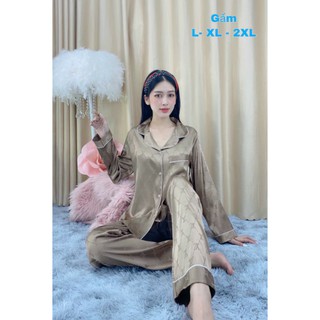 bộ lụa gấm quần dai tay dài size xl(56_65kg)