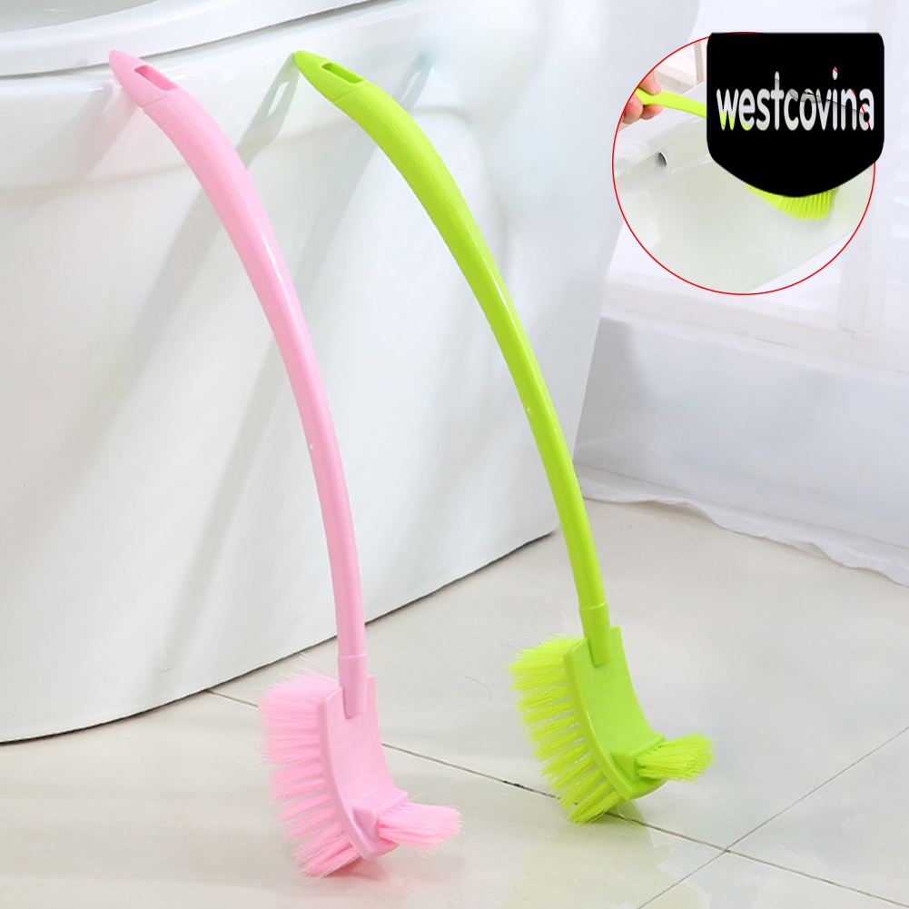 [Hot]☀ Bàn Chải Chà Toilet Hai Mặt Thiết Kế Nhỏ Gọn Tiện Dụng
