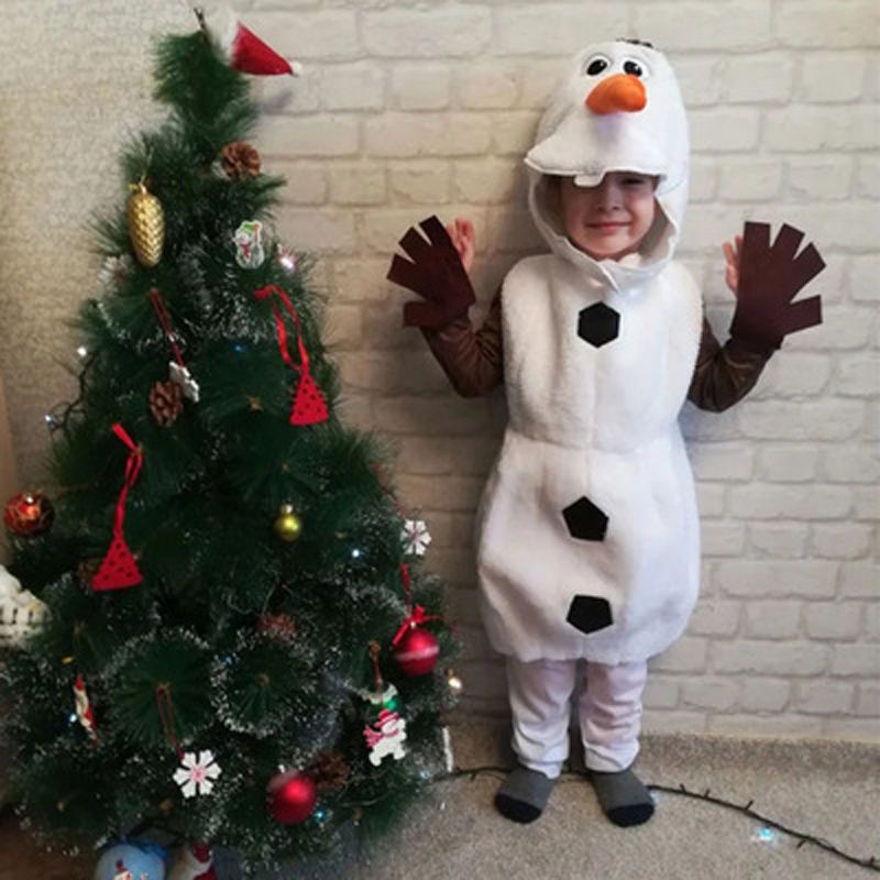 Bộ Đồ Hóa Trang Halloween Người Tuyết Dễ Thương Cho Bé