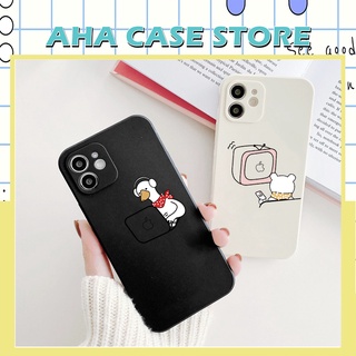 Ốp lưng Iphone cạnh vuông - Vịt đánh máy - Ốp lưng 6/6plus/6s/6splus/7/7plus/8/8plus/x/xr/xs/11/12/13/pro/max/plus/proma