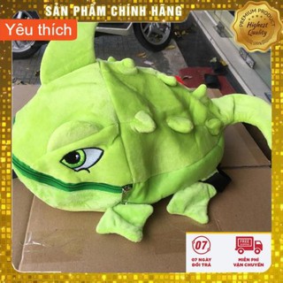 ❤️ Balo khủng long⚡mini vải nhung màu xanh lá