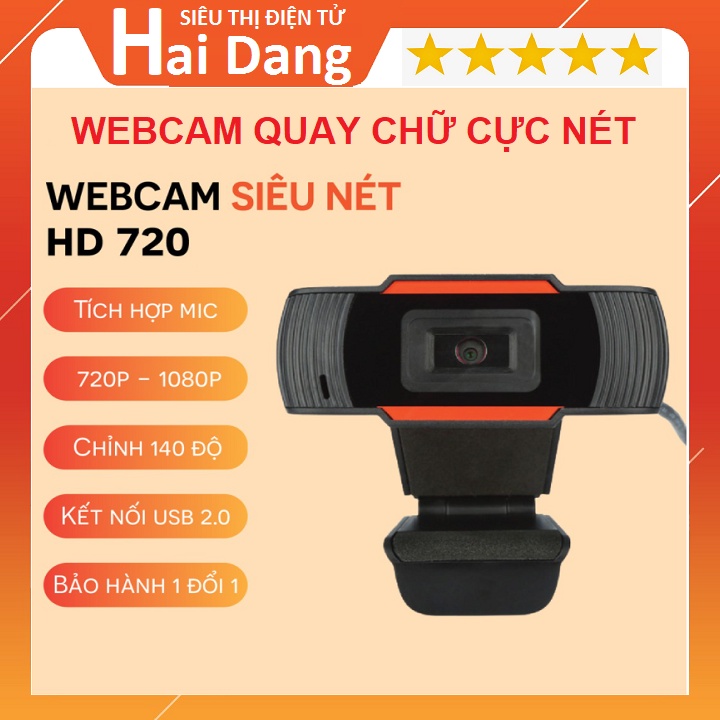 Webcam Quay Chũ Nét, Dùng Cho PC Laptop Tích Hợp Míc , Hỗ Trợ Họp Trực Tuyến, Để Bàn - Học Online Qua Zoom