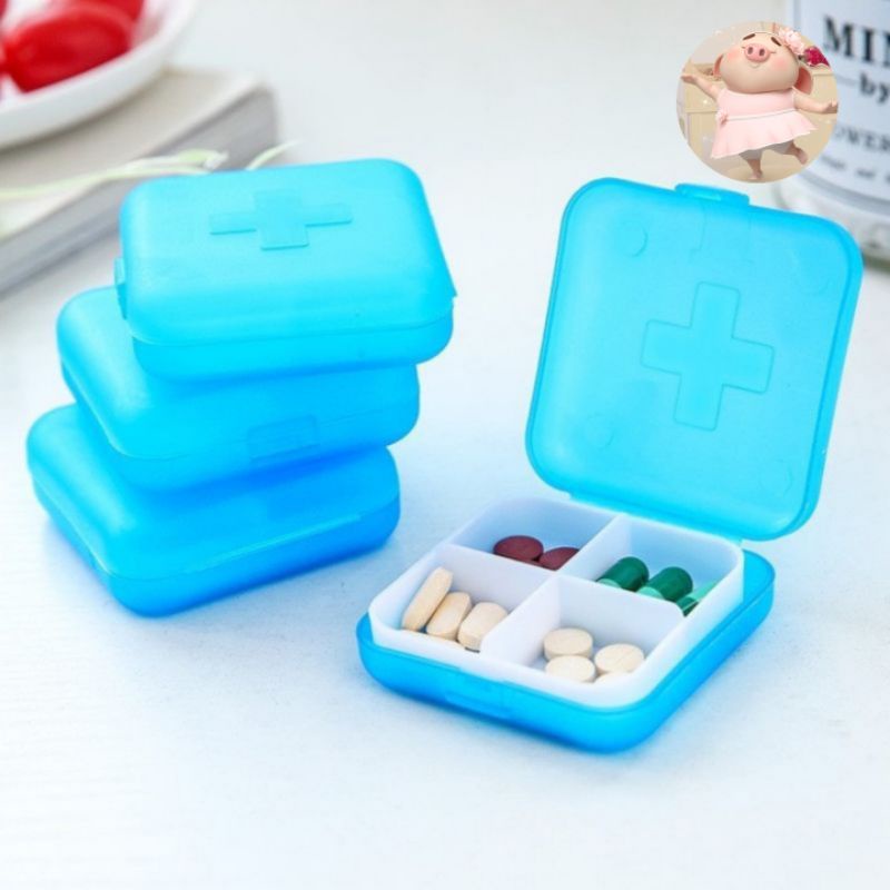 Hộp đựng thuốc chia 4 ngăn tiện dụng