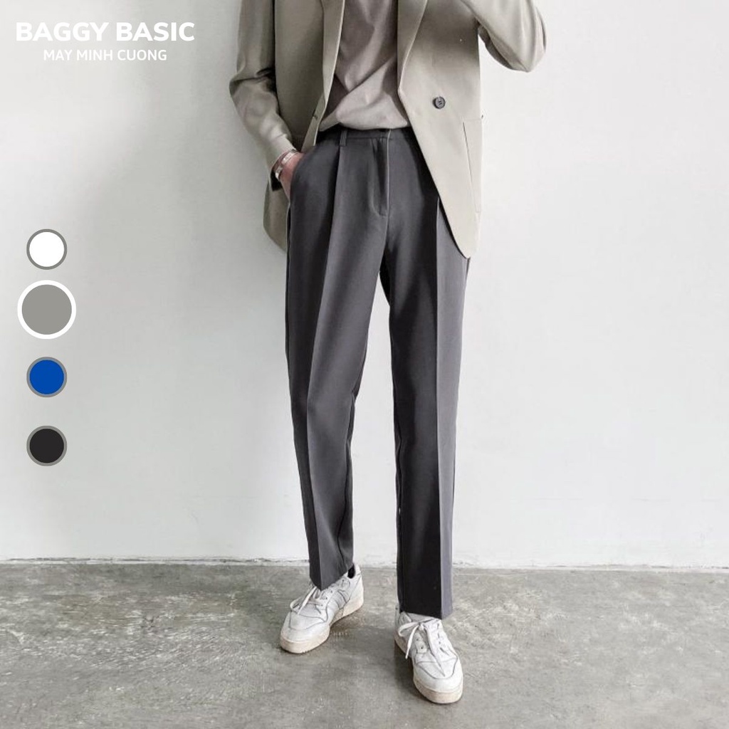 Quần âu nam baggy ống rộng, Quần đi học Giá Tận Xưởng, Mềm mại, Co giãn, Chống nhăn QB