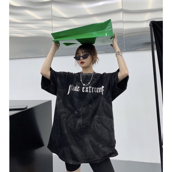 [CAM KẾT CHÍNH HÃNG] Áo Thun Tay Lỡ Loang Màu From Rộng In chữ nổi Unisex Form rộng Màu đỏ SHOP jum.closet | BigBuy360 - bigbuy360.vn