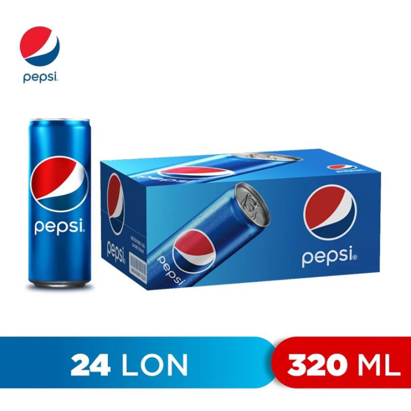 (Thùng 24 lon) Nước ngọt Pepsi Lon 320ml  (Date 2023)