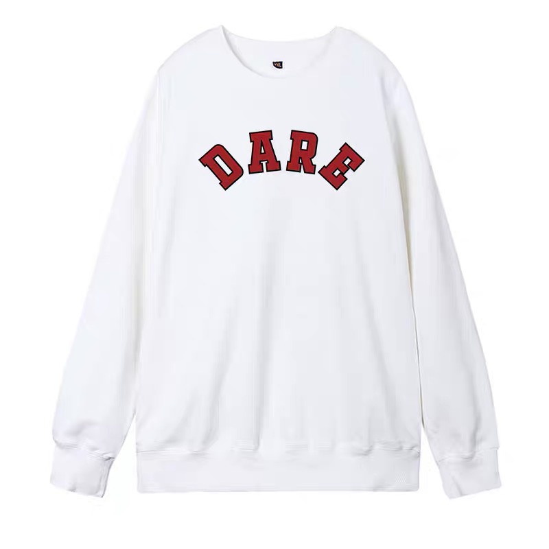 Ao nỉ  sweater in hình Dare unisex form rộng áo nỉ in hình phong cách hàn quốc áo sweater ulzzang