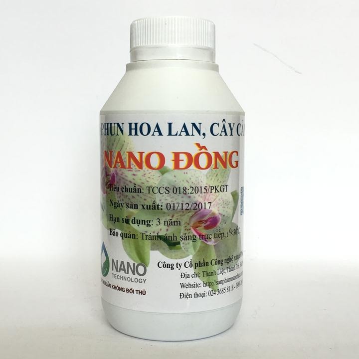 Dung dịch Nano đồng phun xịt cho hoa lan, cây cảnh chai 400ml