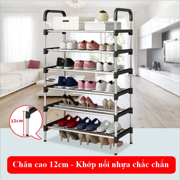 Kệ Để Giày Dép Inox 5 Tầng Cỡ Lớn Vừa 3 Đôi – Chọn Màu - Hãng Amalife, Giá Để Giày Dép Inox 5 Tầng Cao Cấp