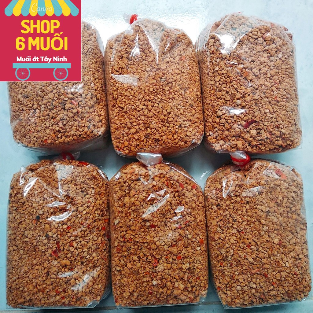 [Loại thường *HỘT TO*] [1kg] Muối ớt Tây Ninh (ăn chay được, có tỏi)