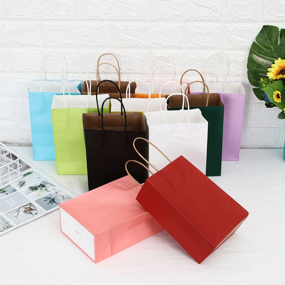 KUNHEV Set 5 Túi Giấy Đựng Quà Giáng Sinh Có Thể Tái Sử Dụng