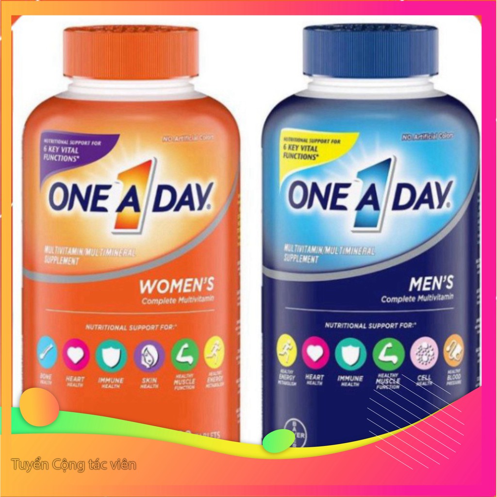 GIÁ KỊCH SÀN Viên Uống One A Day Men’s & Women’s Multivitamin Health Formula (300 Viên, Mẫu Mới) GIÁ KỊCH SÀN