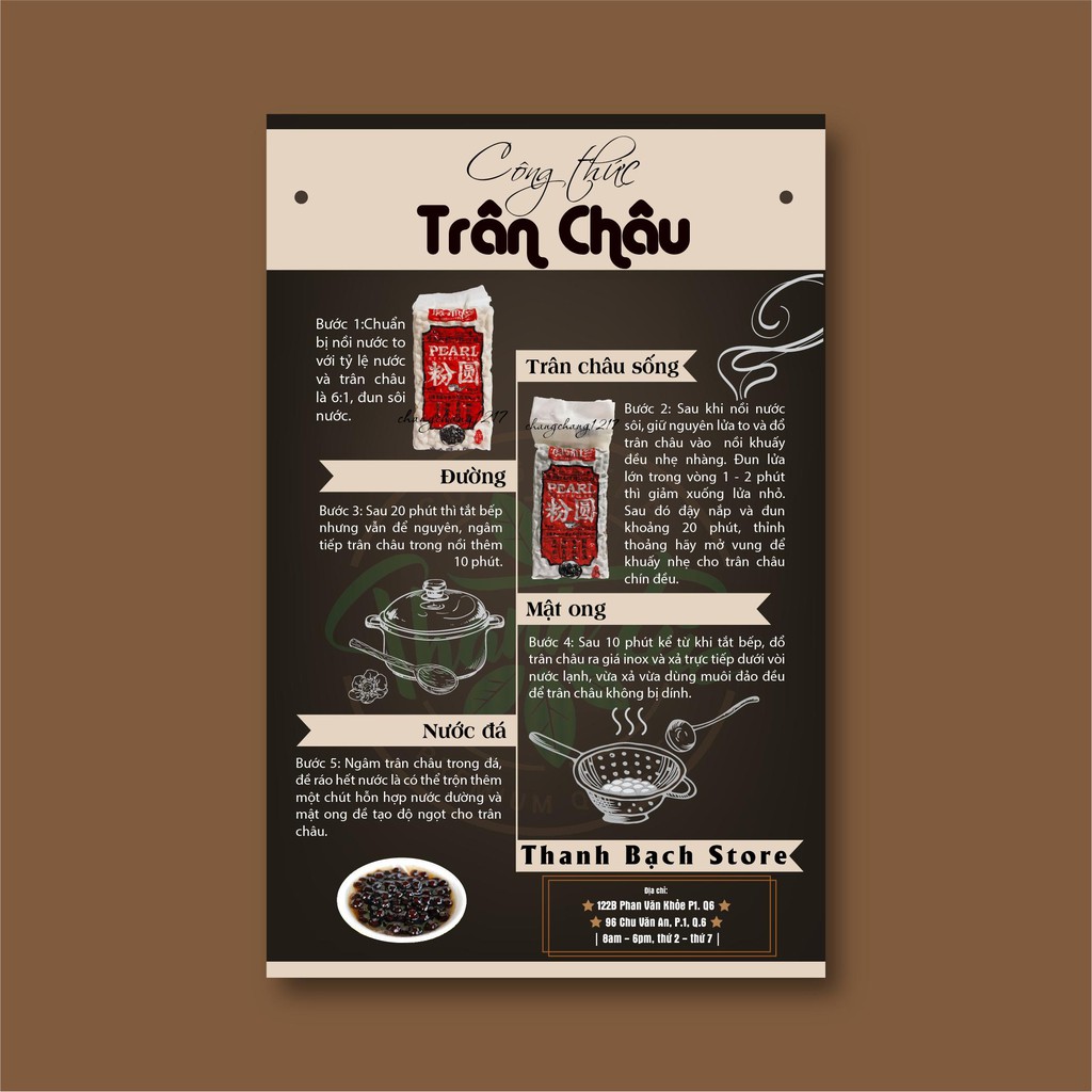 Trân Châu (Caramel, Hoàng Kim) Đài Loan Pearl Starch Ball Gói 1kg | BigBuy360 - bigbuy360.vn