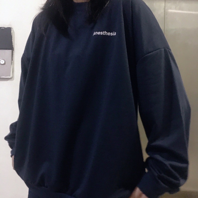 Áo dáng rộng dài tay Anesthesia mùa thu phong cách Hàn Quốc