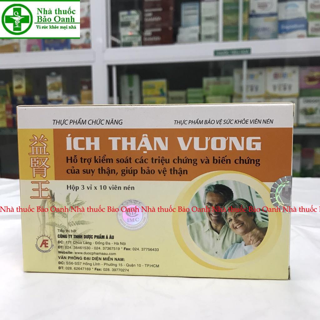 Ích thận vương lọ 90 viên,chinh hãng Á Âu, viên uống thảo dược giúp phục hồi chức năng của thận, suy thận