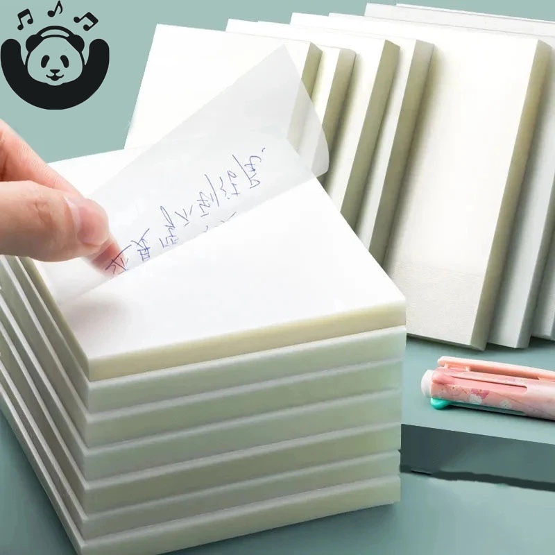 Set 50 Tờ Giấy Ghi Chú Dính Chống Thấm Nước Màu Trong Suốt Dùng Cho Văn Phòng/Trường Học