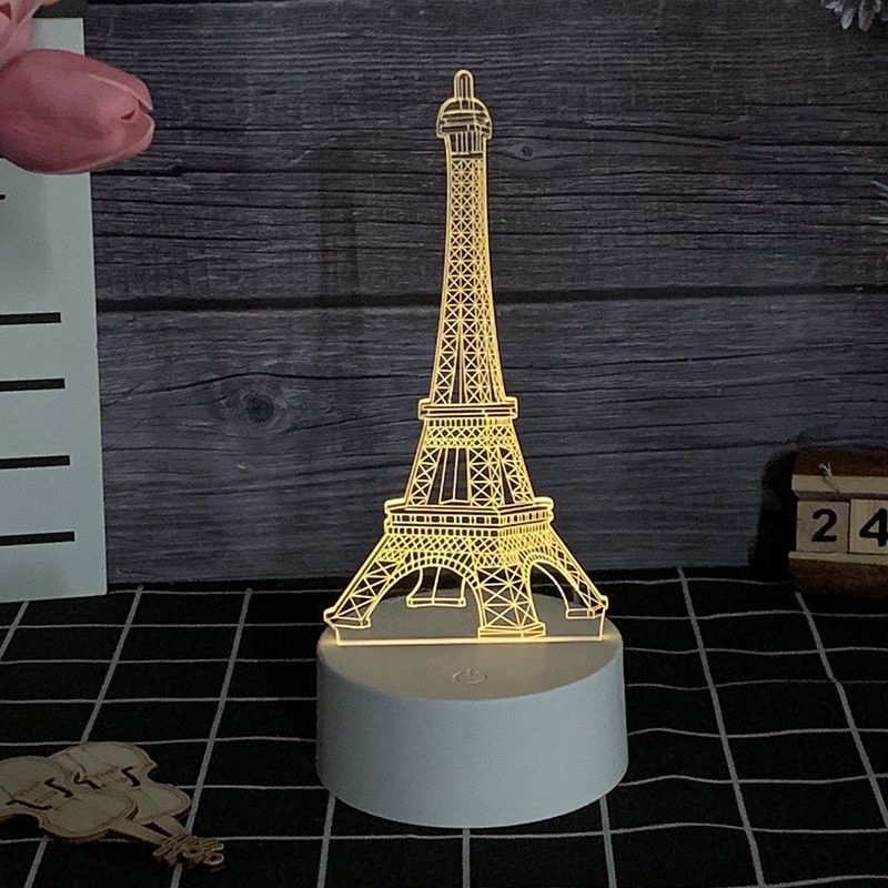 Nâng Cấp Đèn LED 3D meja Acrylic Màn Hình Hiển Thị Usb Làm Quà Tặng Sinh Nhật / Đám Cưới / Giáng Sinh / Valentine