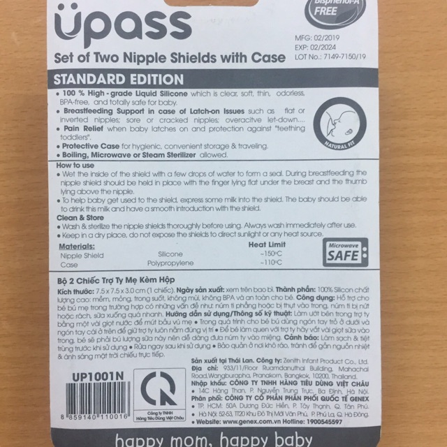 Bộ 2 chiếc trợ ty mẹ kèm hộp Upass / UP1001N