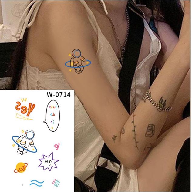 Hình xăm dán hoạt hình bán vĩnh viễn dùng một lần không thấm nước