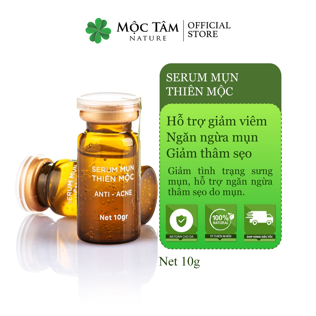 Serum Chấm Mụn Mộc Tâm Nature Thiên Mộc Giảm Sưng Mụn, Ngăn Ngừa Thâm Sẹo 10g