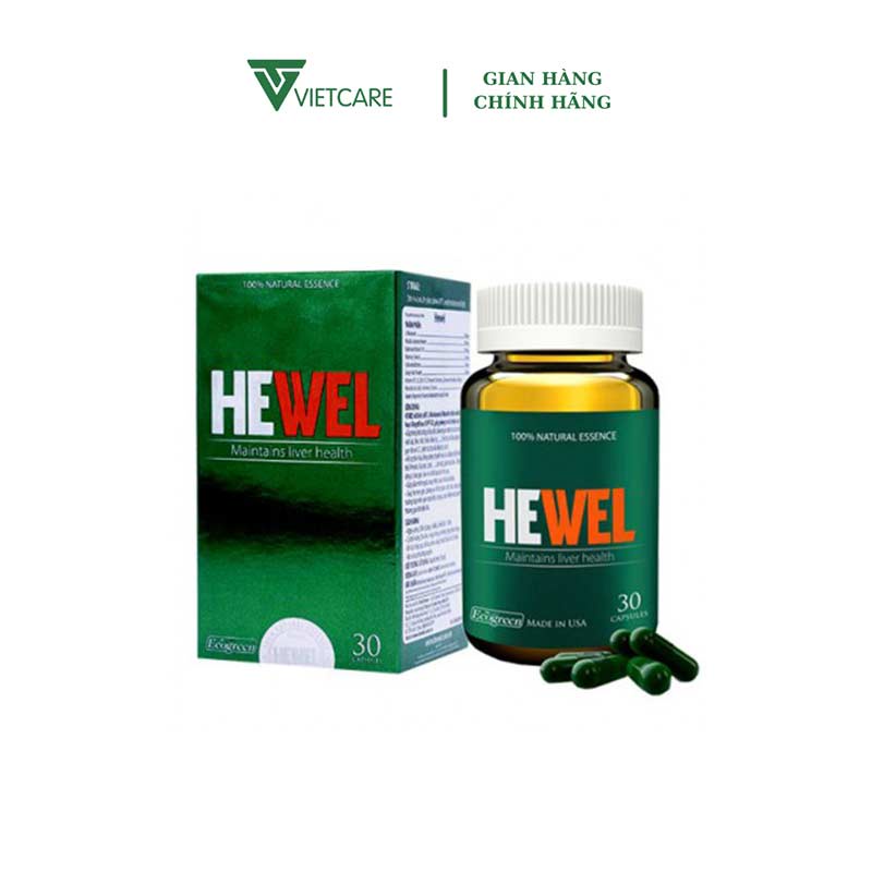 Viên uống HEWEL giúp bổ gan, giải độc gan, hạ men gan, tăng cường chức năng gan hộp 30 viên