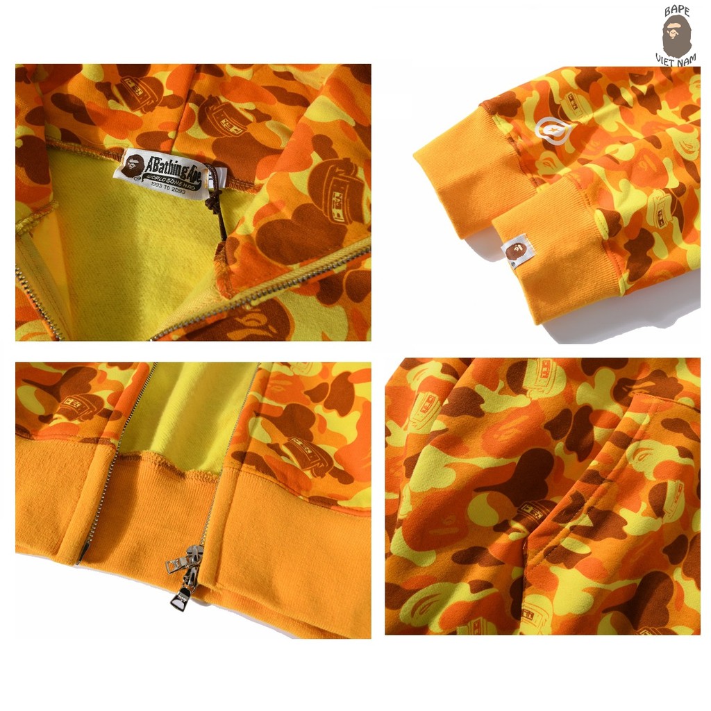 Jacket Bape Shark x PUBG fullzip , Áo khoác Hoodie Bape Cá Ngáo