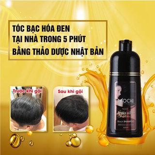 Combo dầu gội Mochi phủ bạc đen tóc Nhật Bản