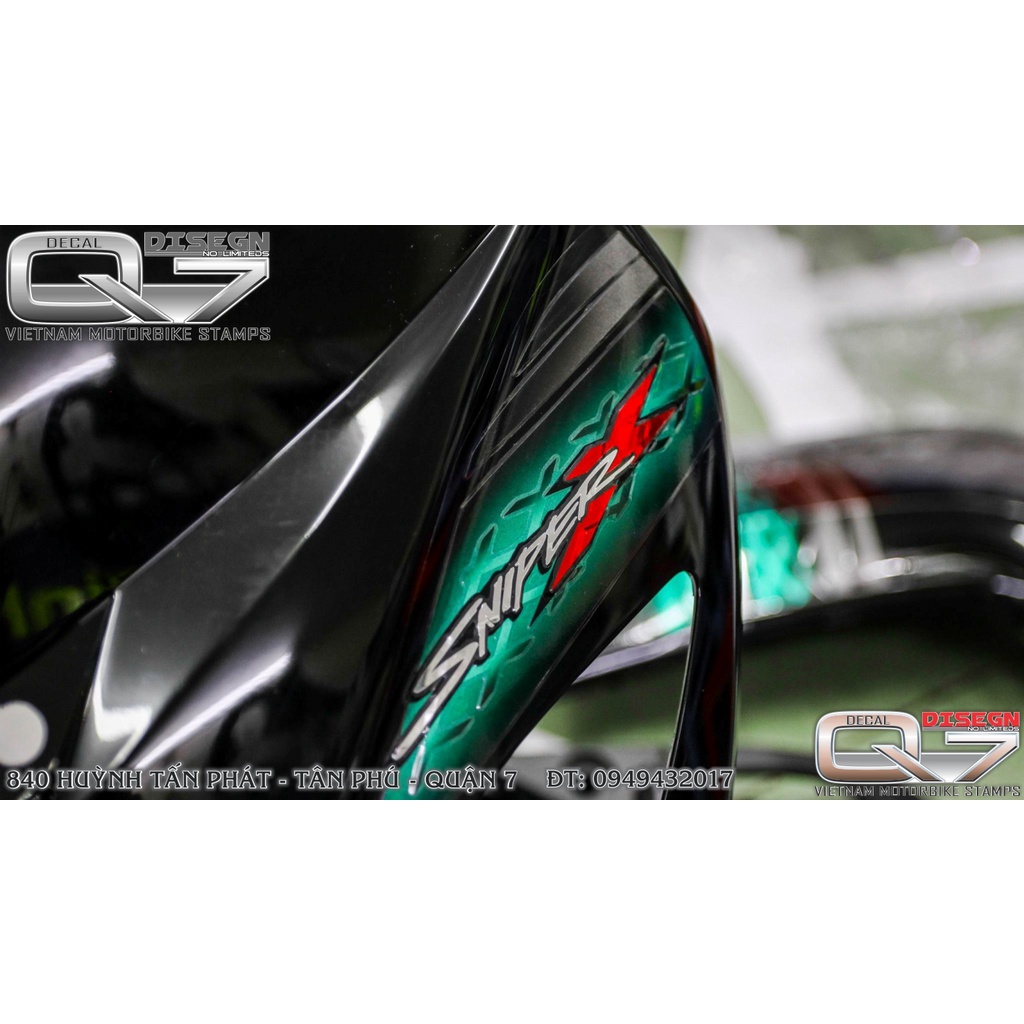 TEM RỜI EXCITER 2010 XANH ĐEN