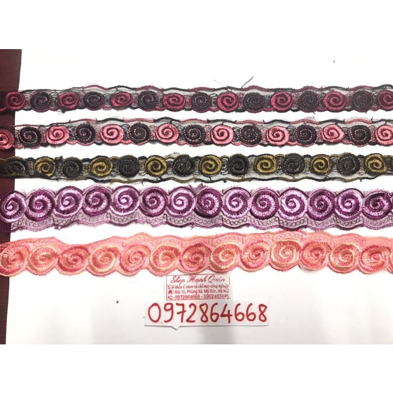 2 mét ren trang trí họa tiết tròn 2,5cm-4cm (Shop giao đơn tiền hàng từ 50k)