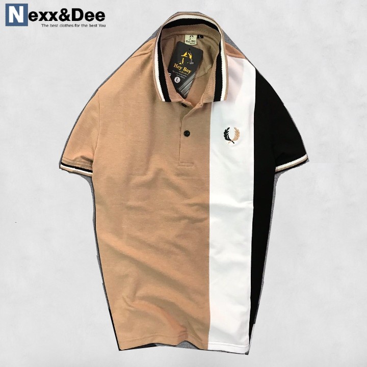 Áo thun polo nam sọc ngang có cổ bẻ trẻ trung niên cá sấu cao cấp Nexx&Dee 03