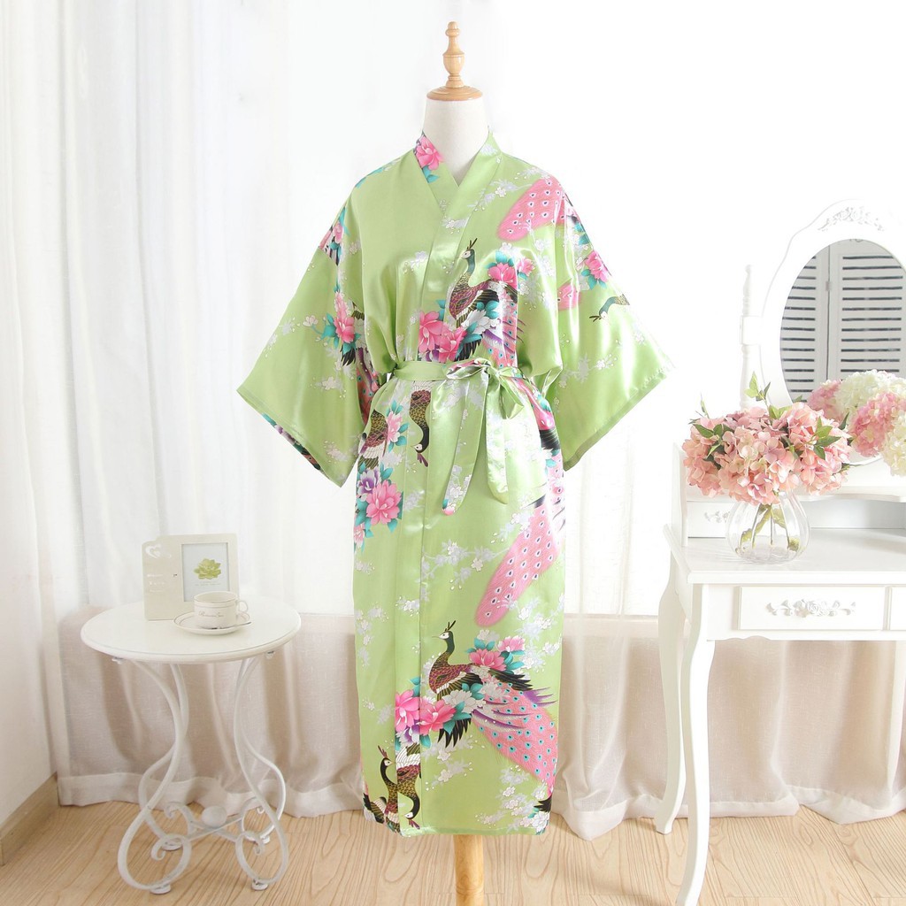 Áo ChoàNg TắM KiểU Kimono In Hoa