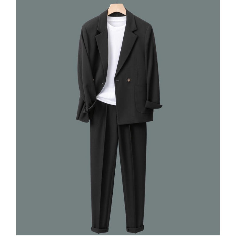 Bộ Đồ Suit Dáng Rộng Phong Cách Hàn Quốc Cho Nam