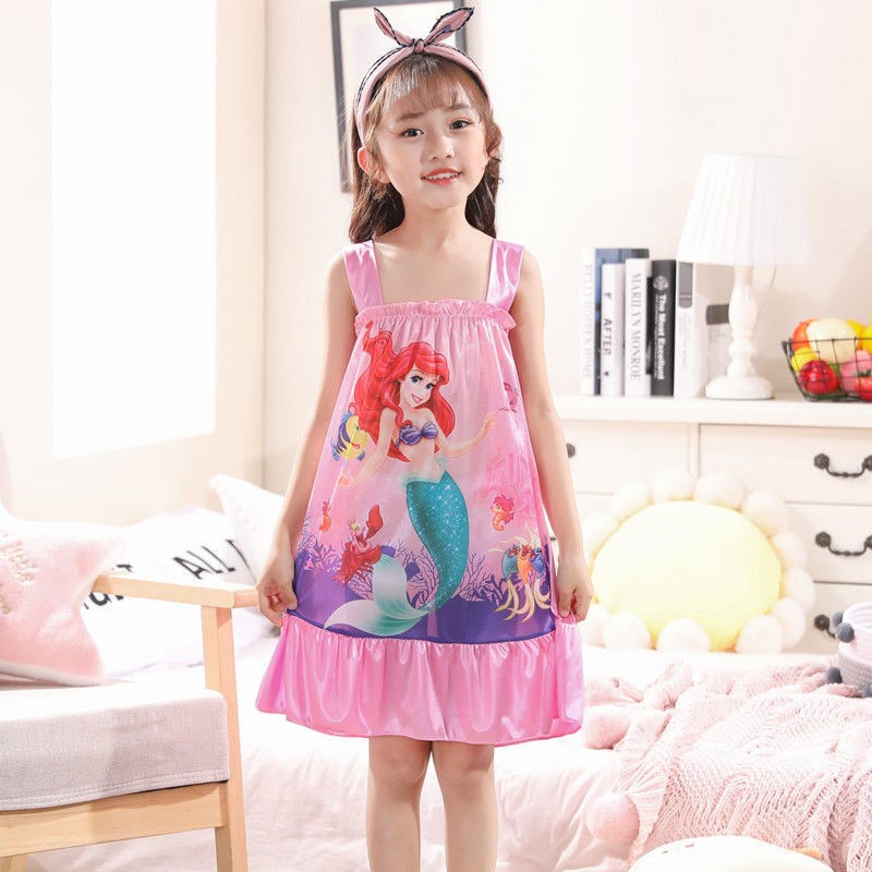 Váy, đầm cotton elsa, sofia, tiên các các mẫu 2 dây cho bé