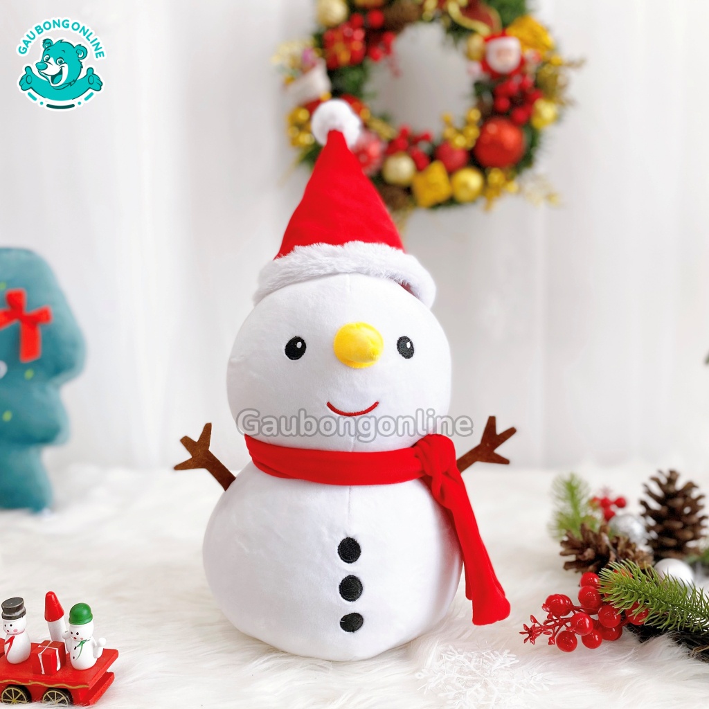 Gấu Bông Người Tuyết Giáng Sinh Noel Cúc Đen Cao Cấp Gấu Bông Online
