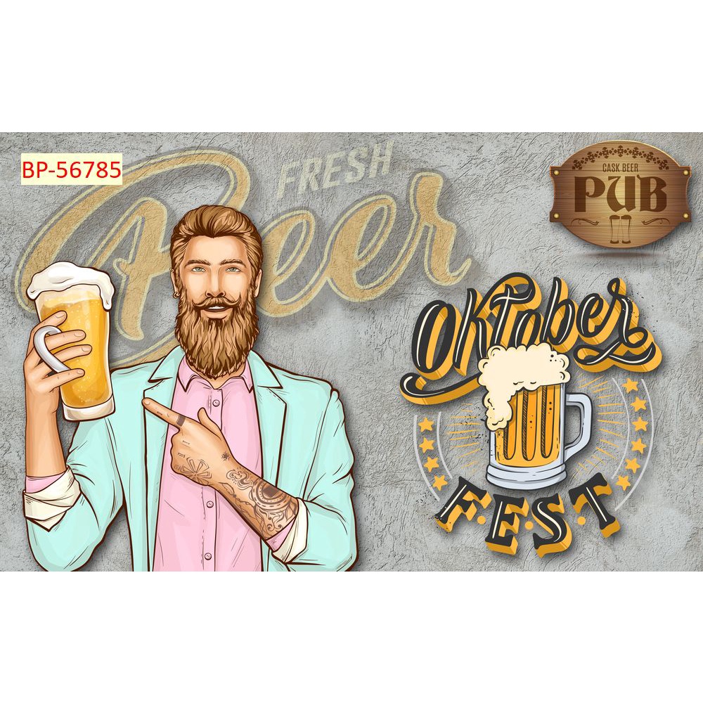 Tranh dán tường hàng quán dân dã 3D, tặng keo và dụng cụ dán tự thi công đơn giản, nhanh gọn, sạch sẽ