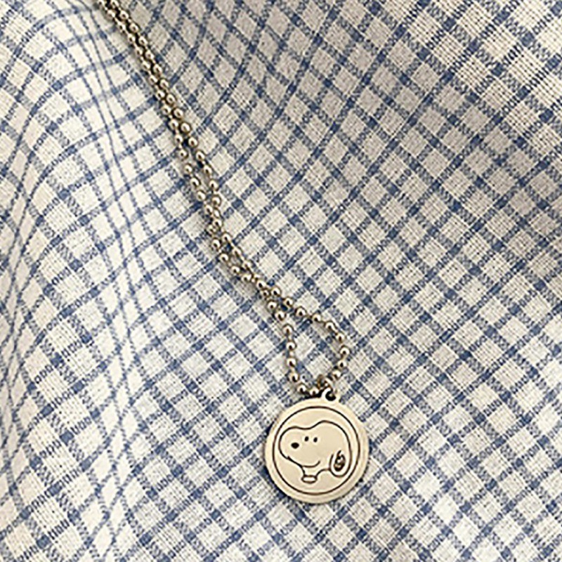 Dây chuyền mặt tròn kiểu hoạt hình dễ thương dành cho nữ