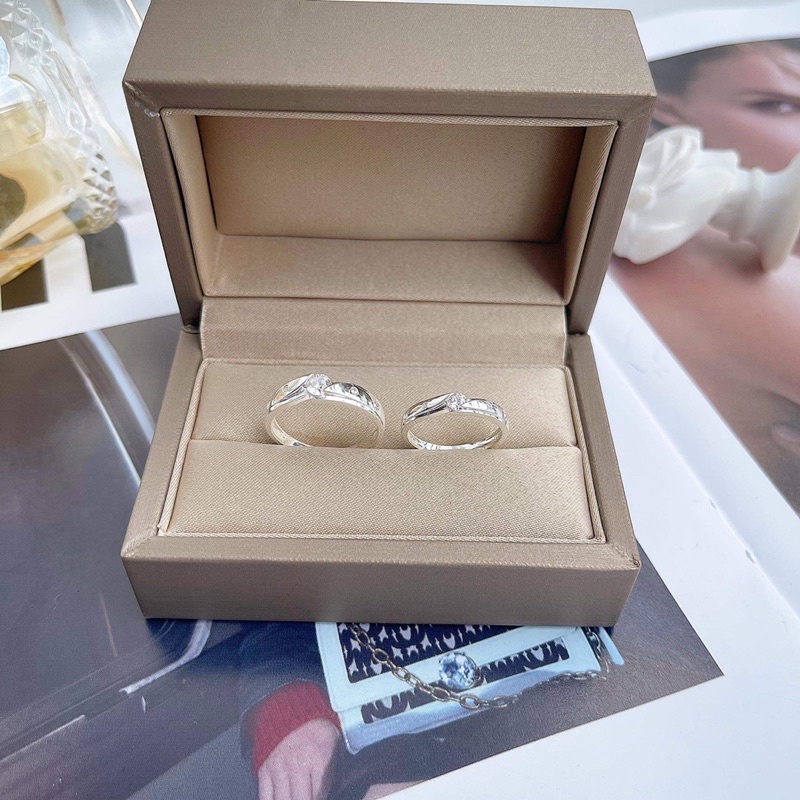 Nhẫn Cặp Đôi bạc khắc tên tình yêu nam nữ cao cấp NC097 - Trang Sức MINA JEWELRY