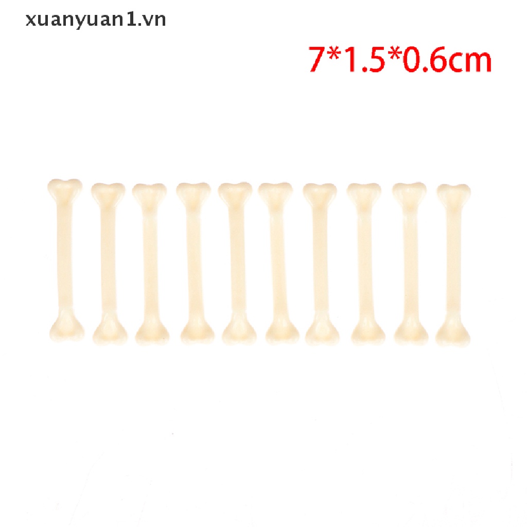 Set 10 Vòng Cổ Hình Xương Nhựa Hóa Trang Halloween Độc Đáo
