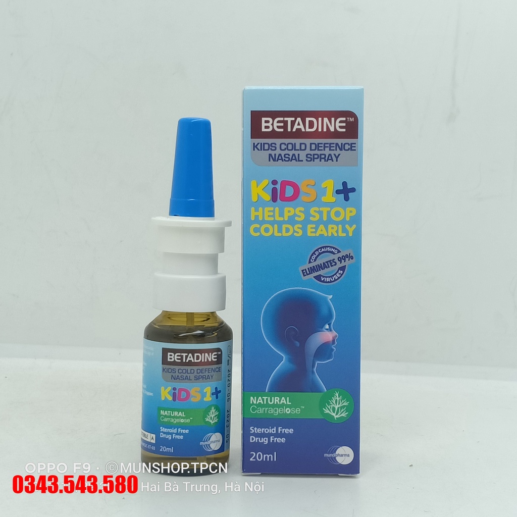 Dung dịch xịt mũi BETADINE Cold Defence Nasal Spray 20ml