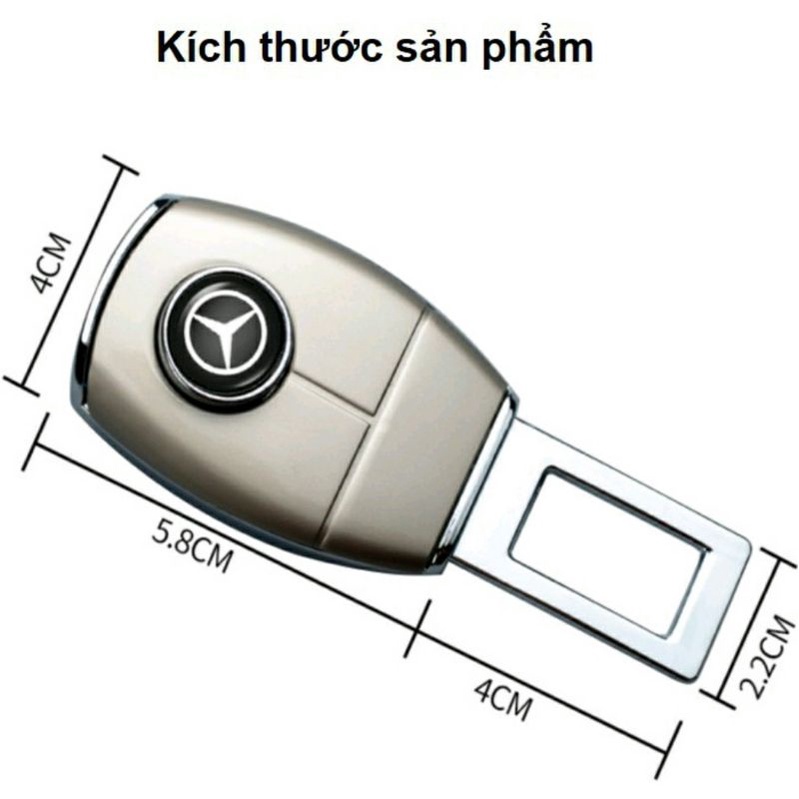1 Chốt cắm đai an toàn, chốt chồng đai ngắt chuông cho ô tô - Có thể cắm nối tiếp - Chất liệu Inox mạ Crom cao cấp