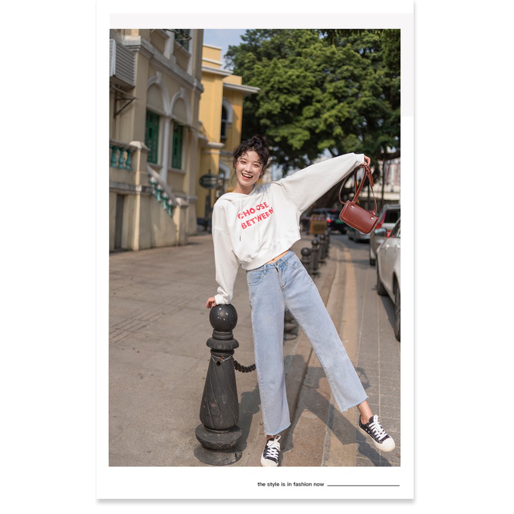 [FREESHIP TOÀN QUỐC] Áo hoodie croptop nữ form rộng đi học | BigBuy360 - bigbuy360.vn