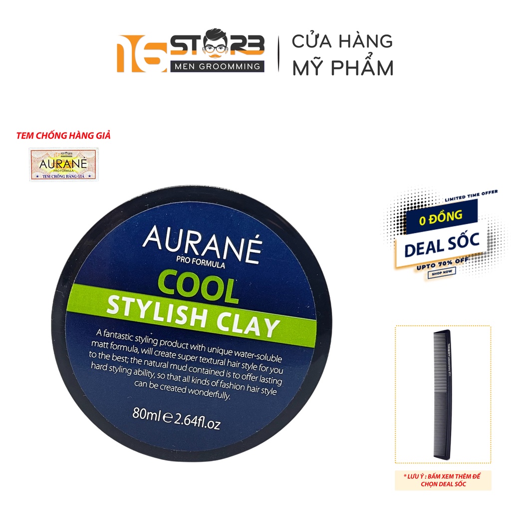 Sáp Vuốt Tóc Aurane Cool Stylish Clay 80ml