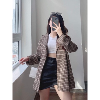 Áo khoác dạ 2 lớp dày dặn có đai thắt eo