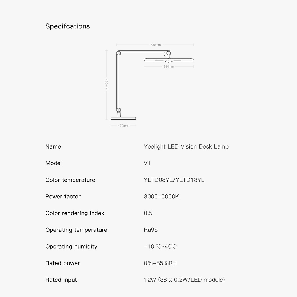 Đèn bàn Yeelight Desk Lamp V1 Pro chống cận, hỗ trợ Mihome Homekit công suất 12W - BH 12 tháng