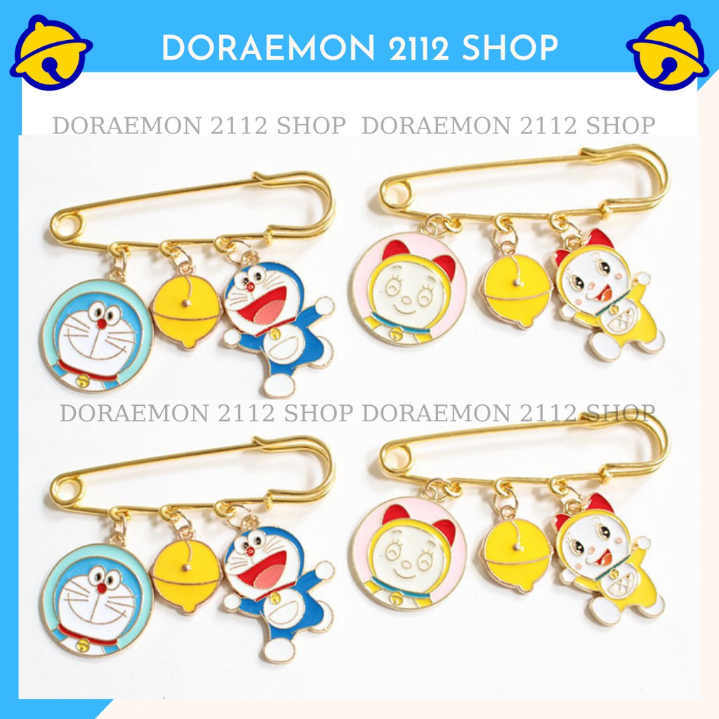 Kim tây cài áo trang trí Doraemon