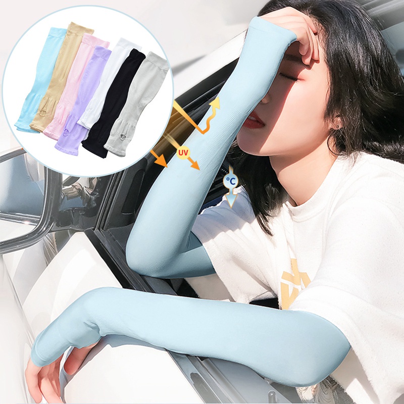Găng Cánh Tay Chống Tia UV Khi Lái Xe Ngoài Trời Tiện Dụng Ốp