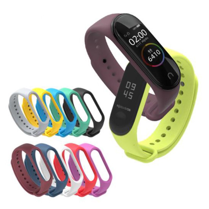 Dây Đeo Cao Su Thay Thế Cho Xiaomi Miband 3 Miband 4 Chất Lượng Cao