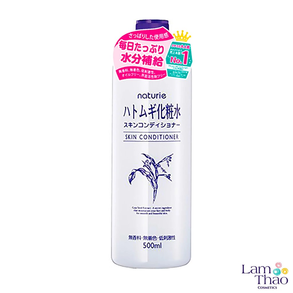 Toner Dưỡng Ẩm Da Chiết Xuất từ Hạt Ý Dĩ Naturie Skin Conditioner