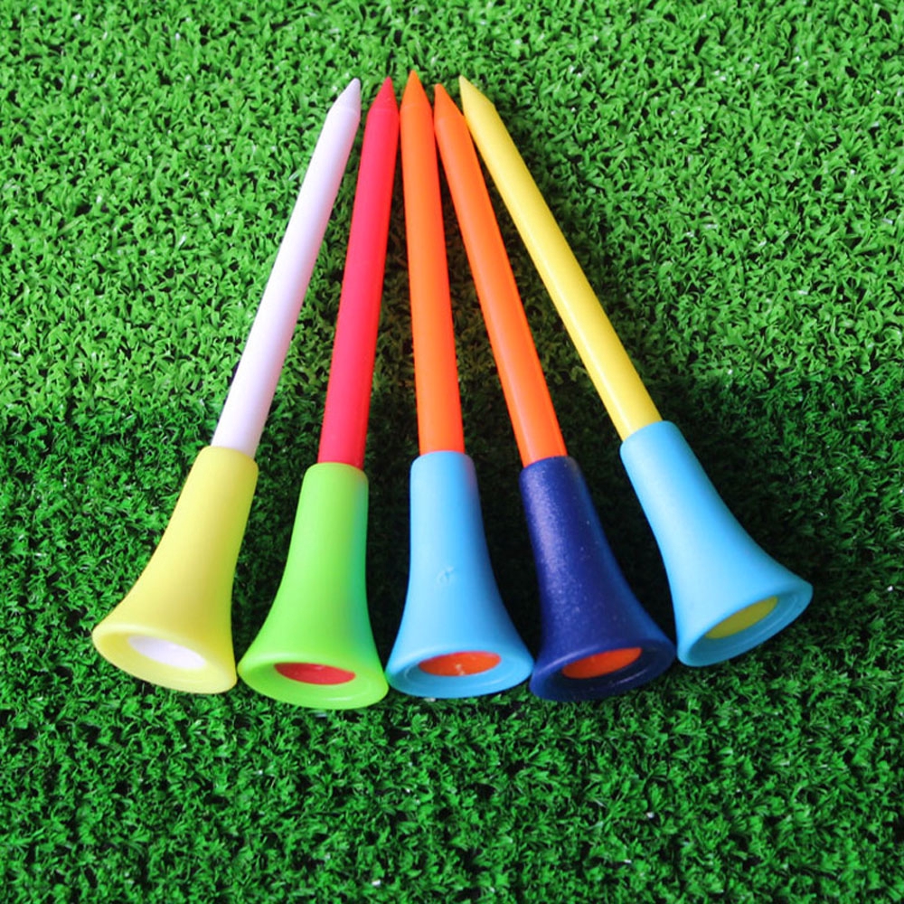 Set 50 tee golf nhựa 83mm nhiều màu sắc bền bỉ tiện lợi